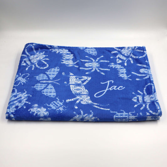 Blue Bugsy Super Soft Fleece Blanket
