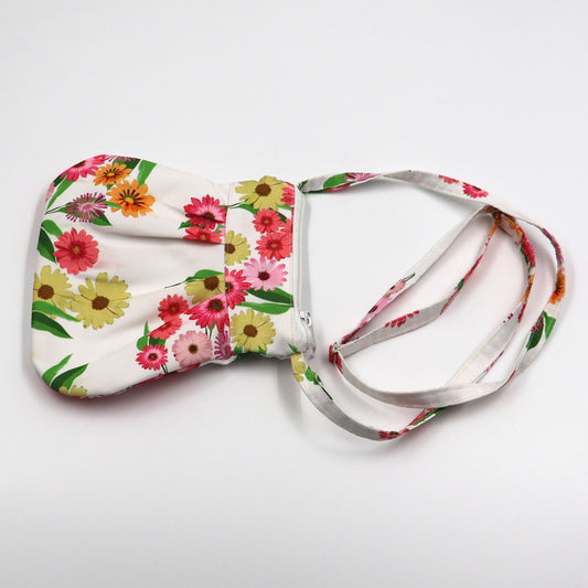 Small Pleated Crossbody Bag – Magenta Marguerite