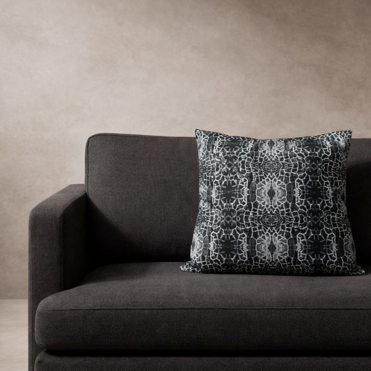 Letheba Charcoal Scatter Cushion Cover