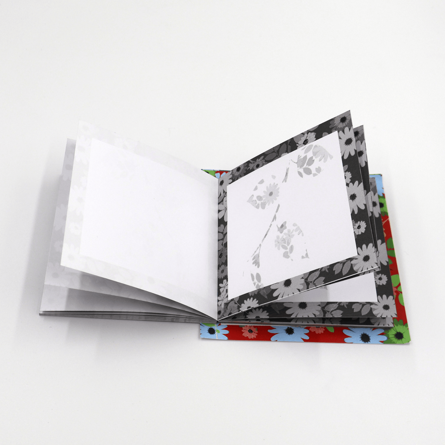 Red Daisy Square table notepad