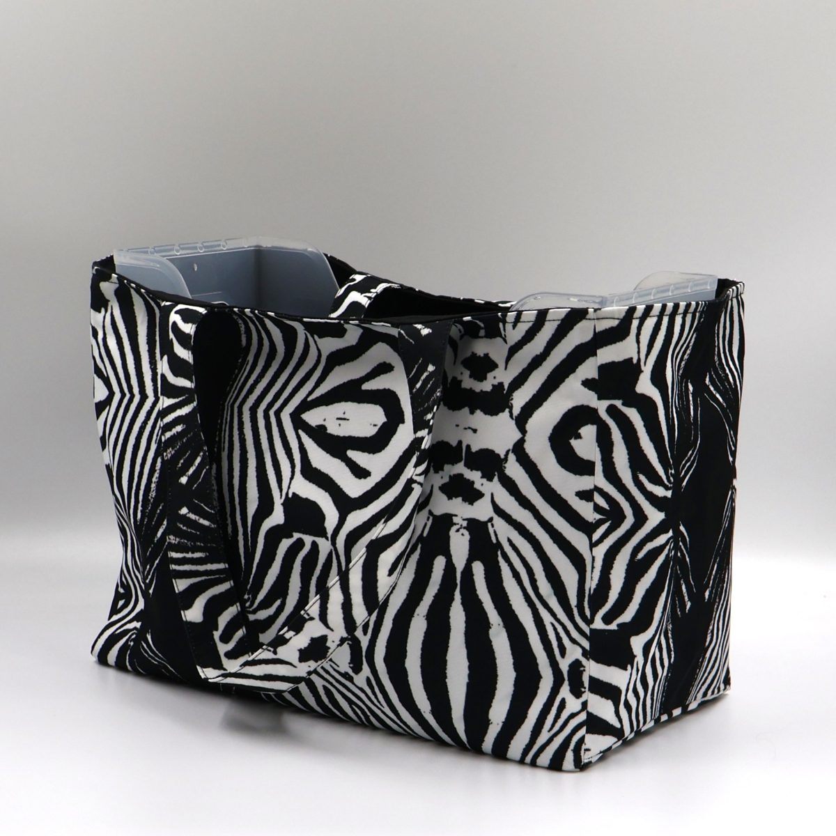 Tshikwana Medium Teacher/Craft Bag – Zebra-Inspired Polyester Canvas