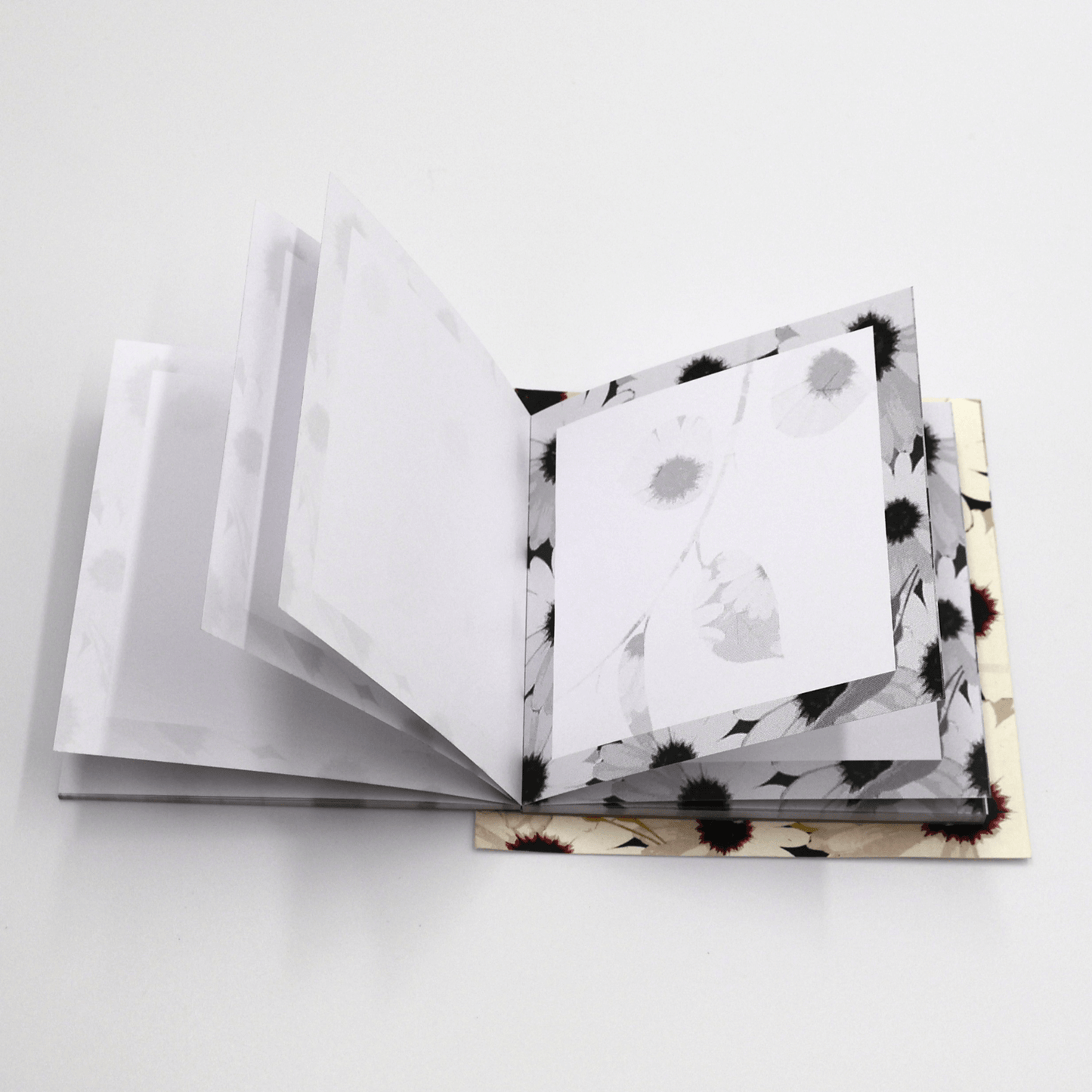 White Daisy Square table notepad Ellie Bosch