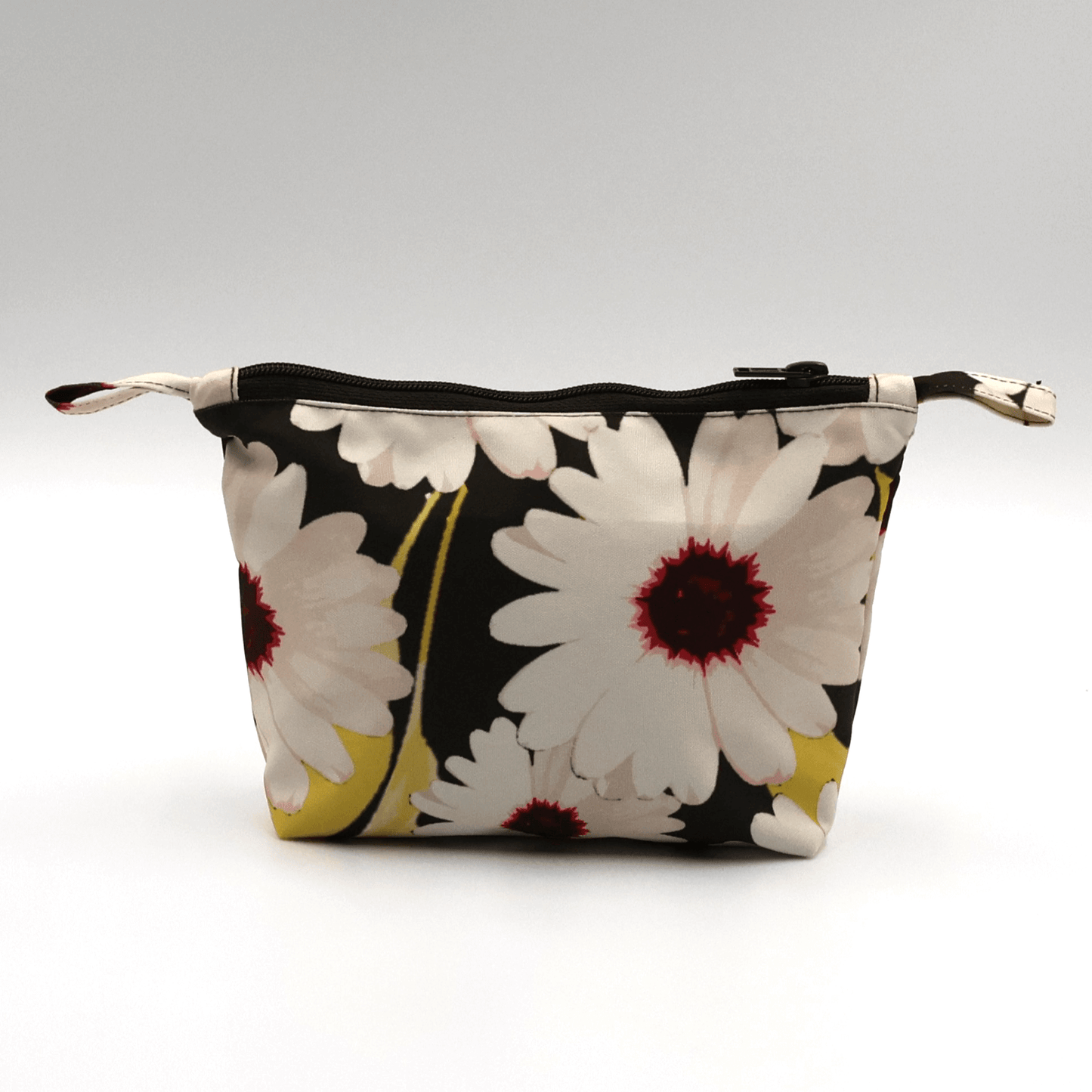 Makeup Bag Ellie B White Darling with floral design, durable material, lined and easy to clean for beauty products.