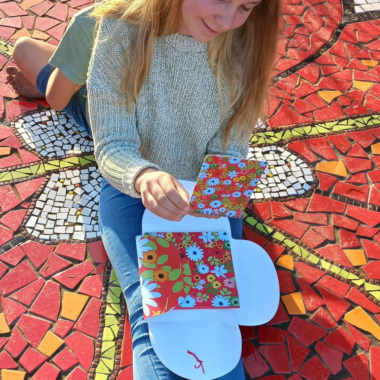 The Spring Day Stationery Collection comes in bright floral designs. Journal, write and draw on high-quality paper. 