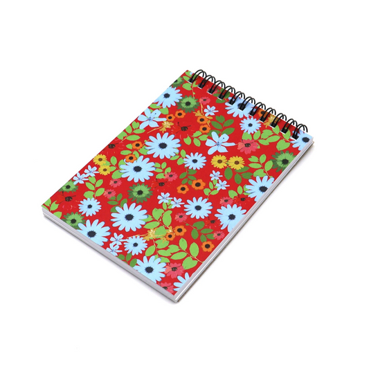 Red Daisy A6 notebook