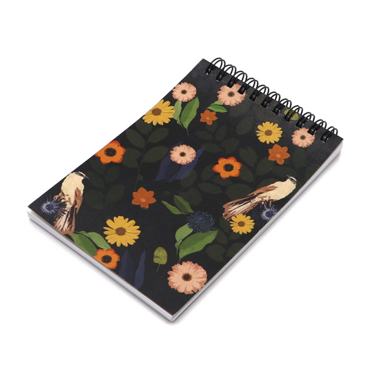 A6 Notebook Black Daisy