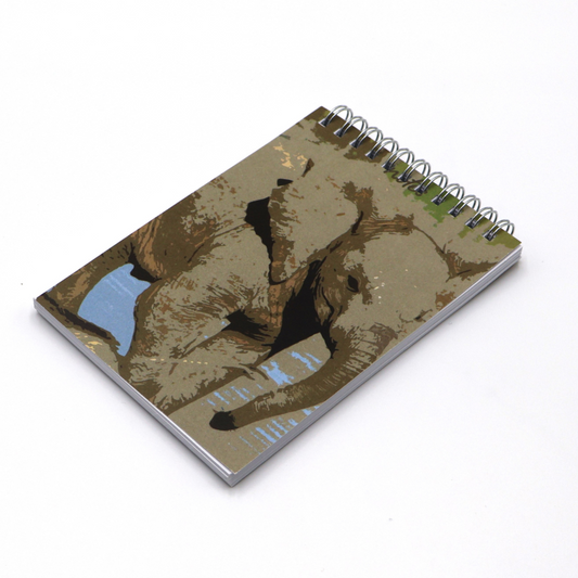 Green Ndloti Baby Elephant A6 Notebook