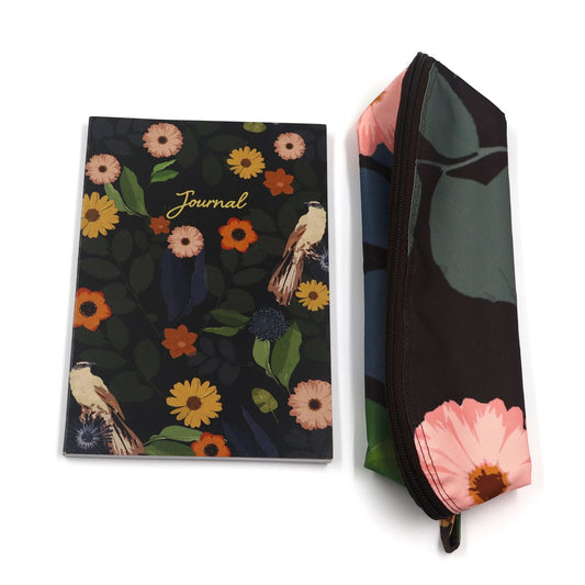 Black Daisy A5 Journal & Pencil Case Set | Wildflowers SA, Ellie Bosch