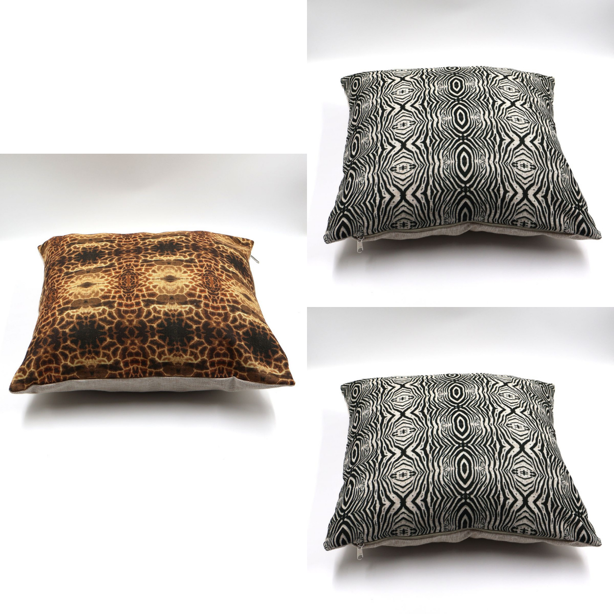 Kgalalelo Linen Scatter Cushion Cover (Set of 3) – Wild Rhythm and Earthy Grace