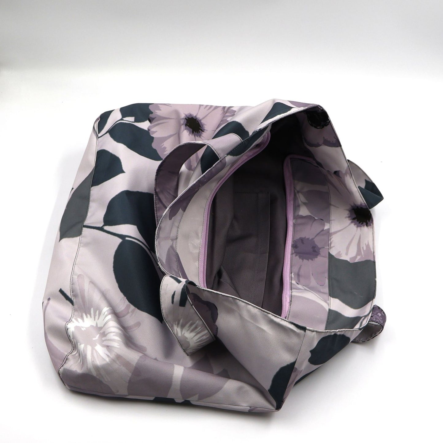 Mauve Sky Floral Zipped Shopper Tote
