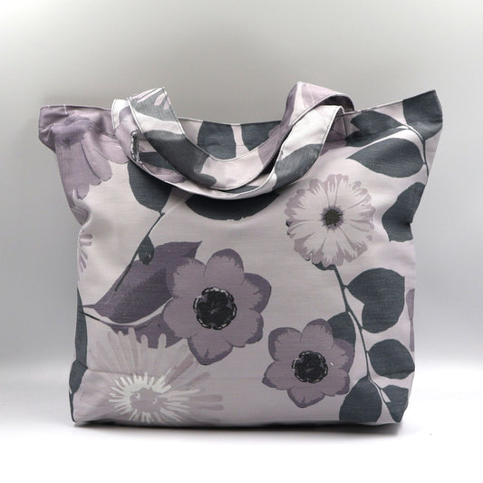 Mauve Sky Floral Tote Bag