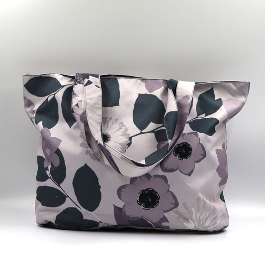 Mauve Sky Floral Zipped Shopper Tote