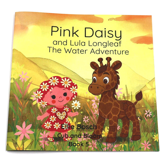 Front cover of Pink Daisy and Lula Longleaf children's book featuring colourful floral nature illustrations.