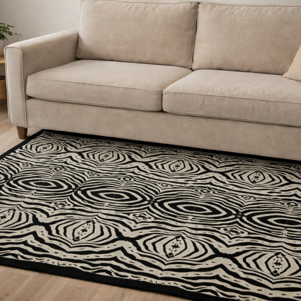 Tshikwana Luxury Woven Non‑Slip Zebra Mat | SA Made